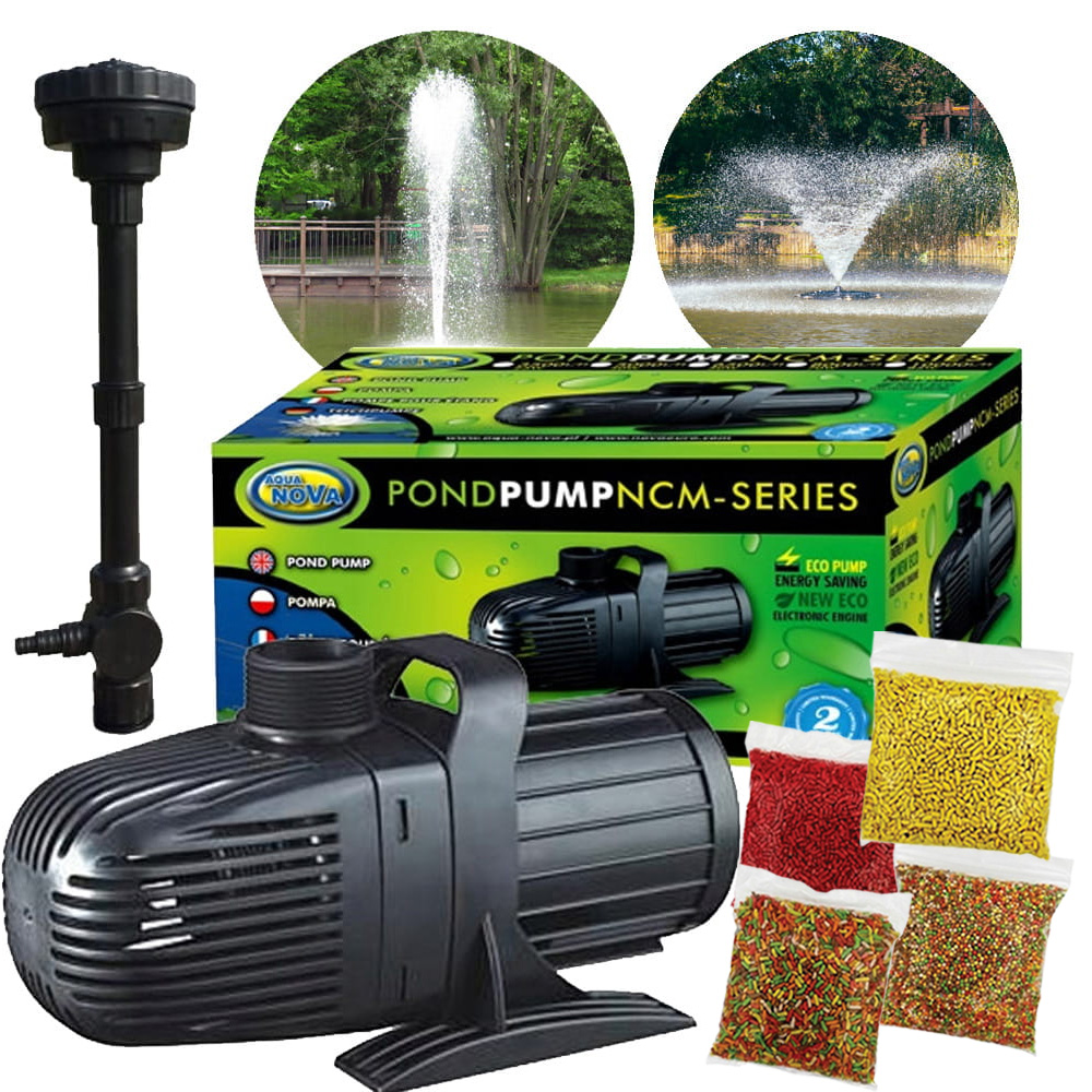 Aqua Nova NCM-8000 l/h Pompa do Oczka ECO 65W + 2 dysze + Gratis
